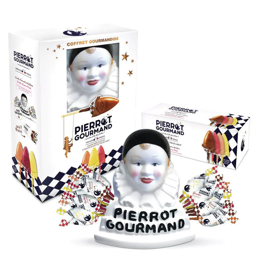 Coffret Pierrot Gourmandise + 40 Sucettes Caramel Et Fruits